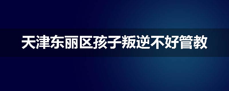 天津东丽区孩子叛逆不好管教