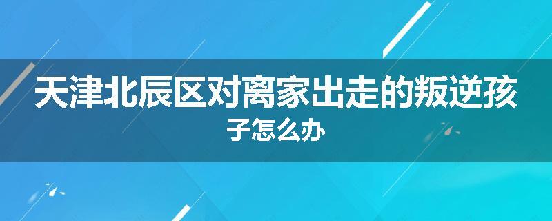 天津北辰区对离家出走的叛逆孩子怎么办