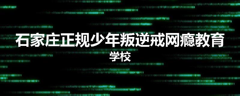 石家庄正规少年叛逆戒网瘾教育学校