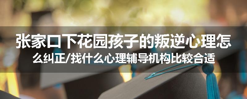 张家口下花园孩子的叛逆心理怎么纠正/找什么心理辅导机构比较合适