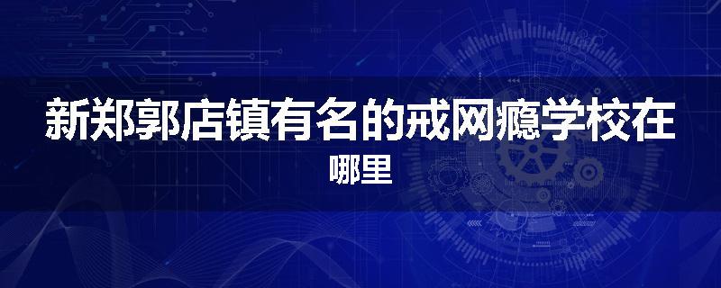 新郑郭店镇有名的戒网瘾学校在哪里