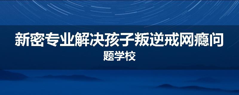 新密专业解决孩子叛逆戒网瘾问题学校