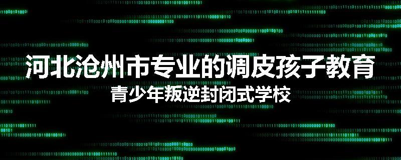 河北沧州市专业的调皮孩子教育青少年叛逆封闭式学校