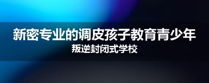 新密专业的调皮孩子教育青少年叛逆封闭式学校