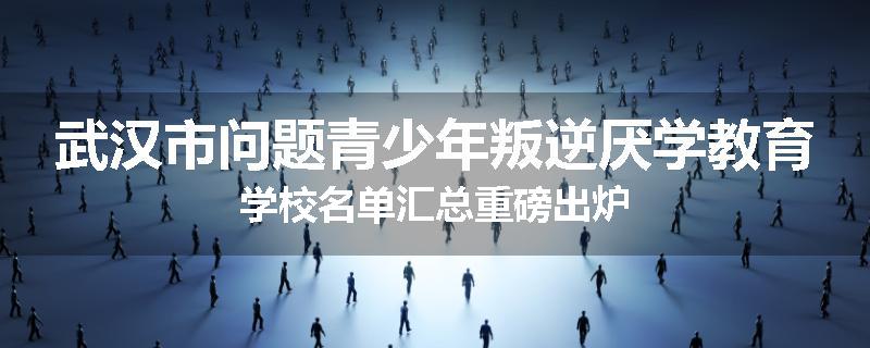 武汉市问题青少年叛逆厌学教育学校名单汇总重磅出炉