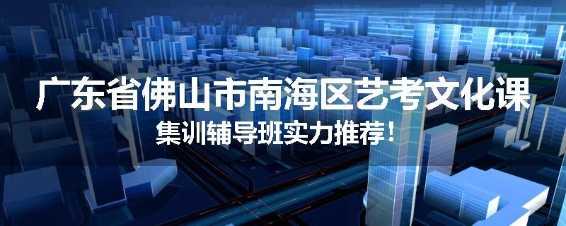 广东省佛山市南海区艺考文化课集训辅导班实力推荐！