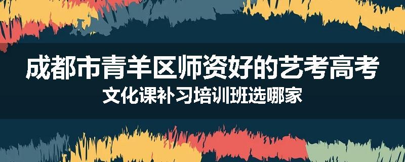 成都市青羊区师资好的艺考高考文化课补习培训班选哪家