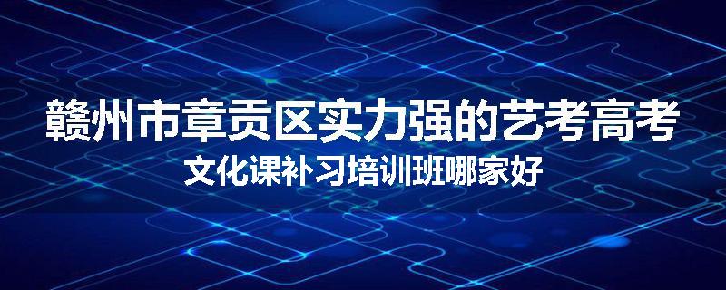 赣州市章贡区实力强的艺考高考文化课补习培训班哪家好