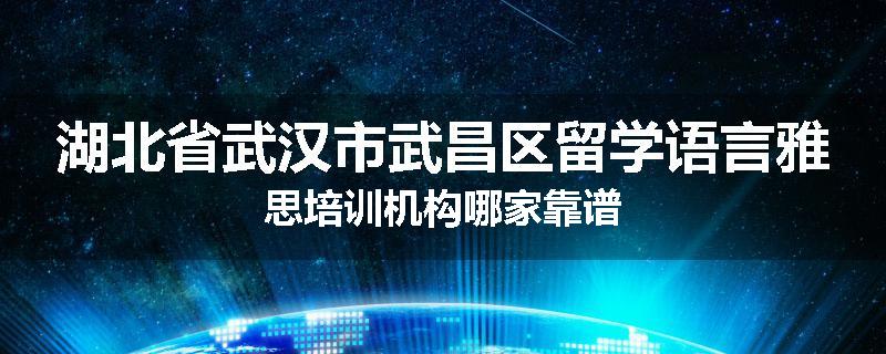 湖北省武汉市武昌区留学语言雅思培训机构哪家靠谱