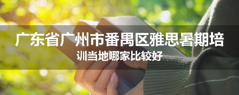 广东省广州市番禺区雅思暑期培训当地哪家比较好