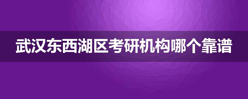 武汉东西湖区考研机构哪个靠谱