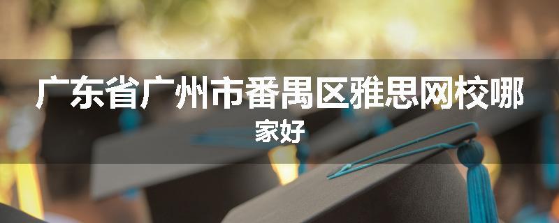 广东省广州市番禺区雅思网校哪家好