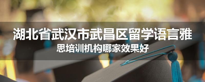湖北省武汉市武昌区留学语言雅思培训机构哪家效果好