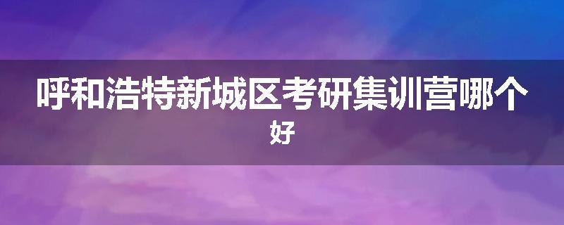 呼和浩特新城区考研集训营哪个好