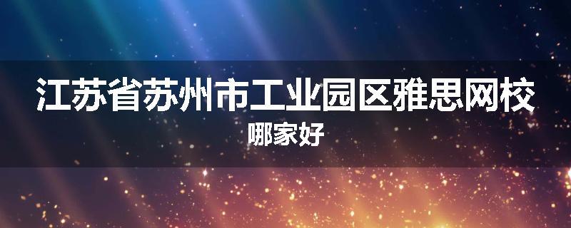 江苏省苏州市工业园区雅思网校哪家好