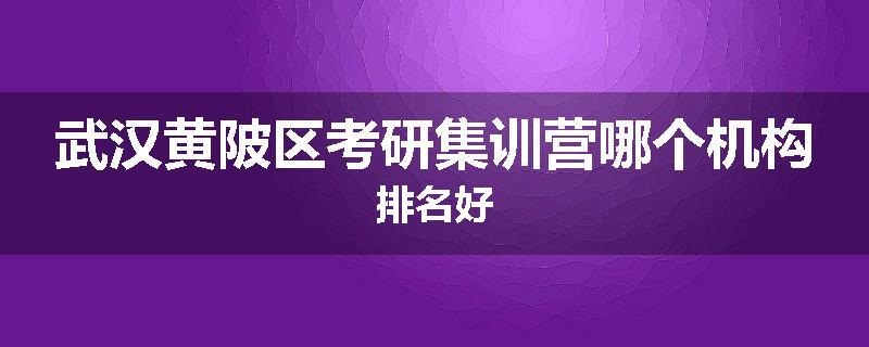 武汉黄陂区考研集训营哪个机构排名好