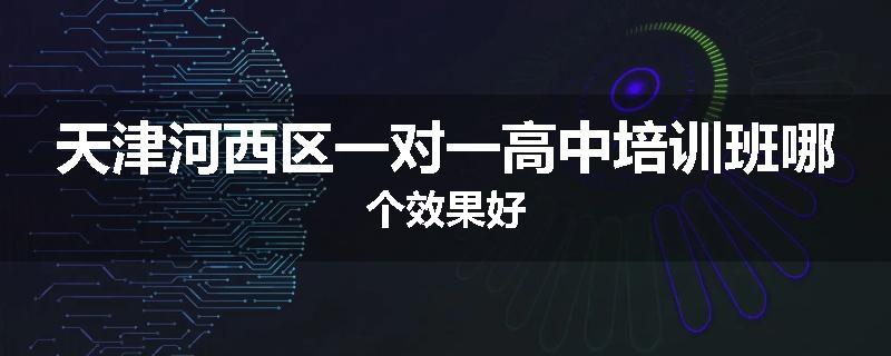 天津河西区一对一高中培训班哪个效果好