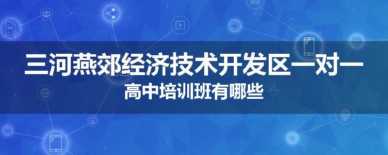 三河燕郊经济技术开发区一对一高中培训班有哪些