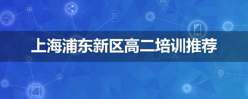 上海浦东新区高二培训推荐