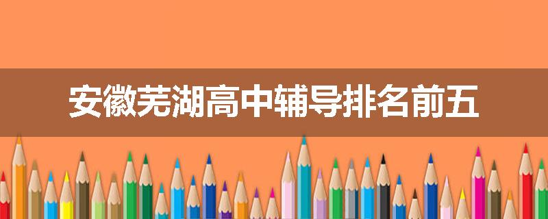 安徽芜湖高中辅导排名前五
