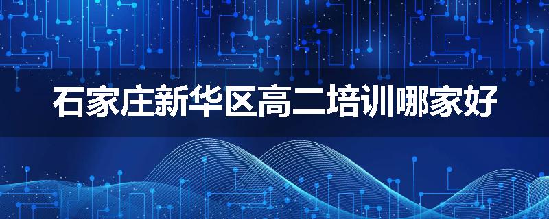 石家庄新华区高二培训哪家好