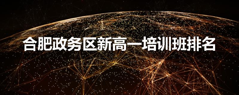 合肥政务区新高一培训班排名