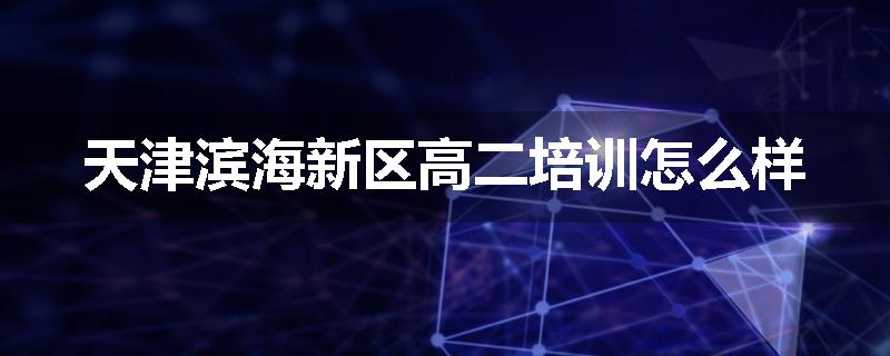 天津滨海新区高二培训怎么样