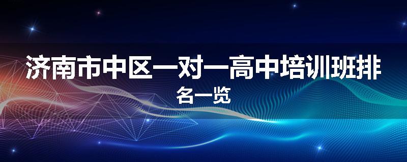 济南市中区一对一高中培训班排名一览