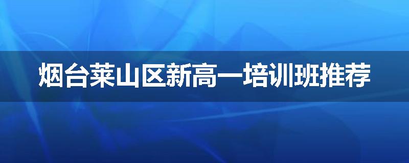 烟台莱山区新高一培训班推荐