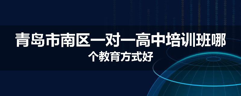 青岛市南区一对一高中培训班哪个教育方式好