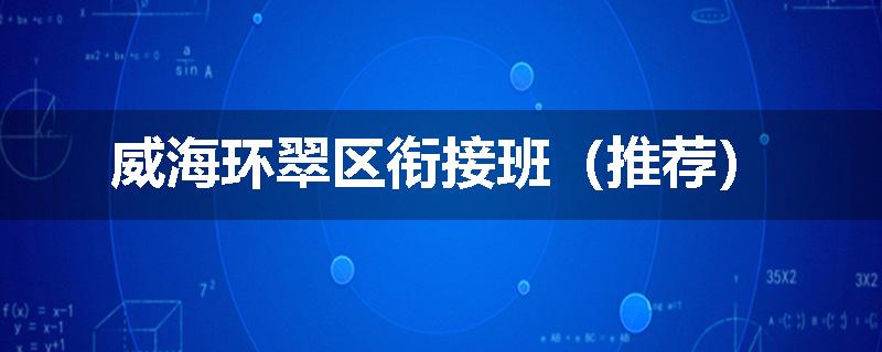 威海环翠区衔接班（推荐）