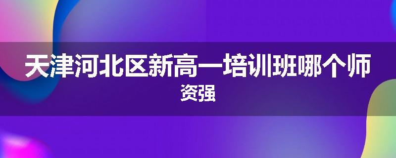天津河北区新高一培训班哪个师资强
