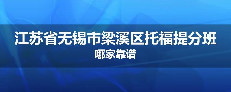 江苏省无锡市梁溪区托福提分班哪家靠谱