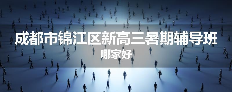 成都市锦江区新高三暑期辅导班哪家好