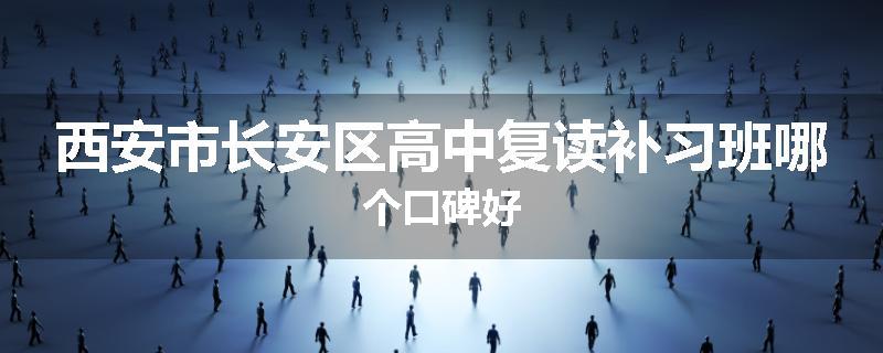 西安市长安区高中复读补习班哪个口碑好