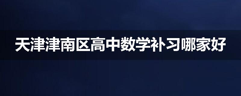 天津津南区高中数学补习哪家好