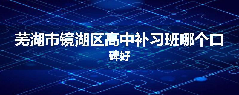 芜湖市镜湖区高中补习班哪个口碑好