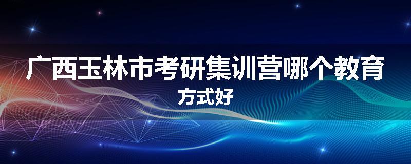 广西玉林市考研集训营哪个教育方式好