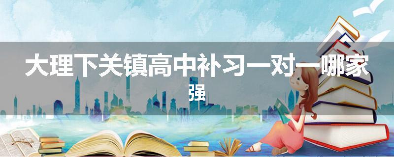 大理下关镇高中补习一对一哪家强