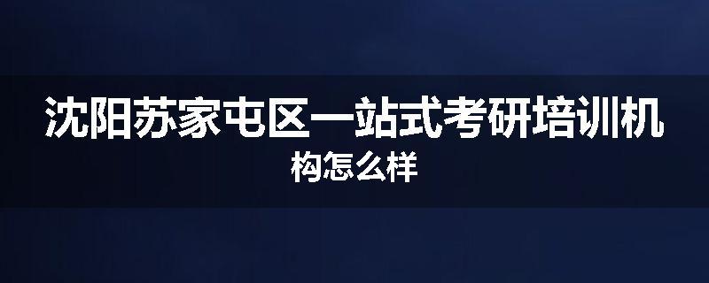 沈阳苏家屯区一站式考研培训机构怎么样