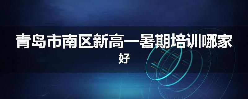 青岛市南区新高一暑期培训哪家好