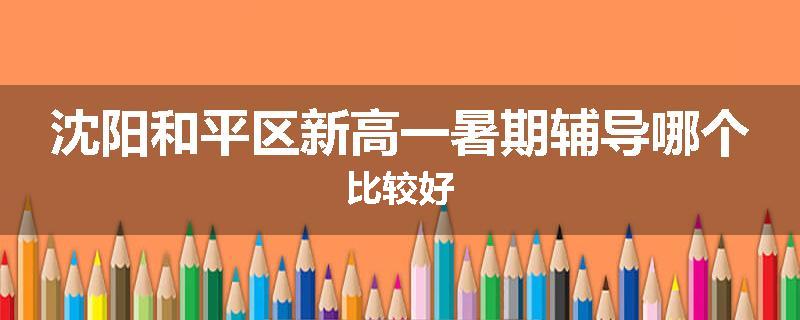 沈阳和平区新高一暑期辅导哪个比较好