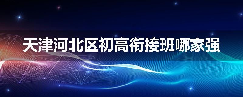 天津河北区初高衔接班哪家强