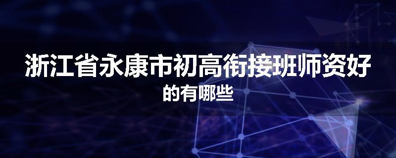 浙江省永康市初高衔接班师资好的有哪些