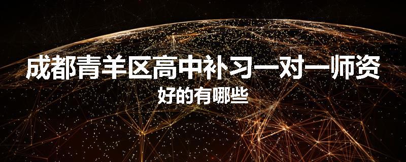 成都青羊区高中补习一对一师资好的有哪些