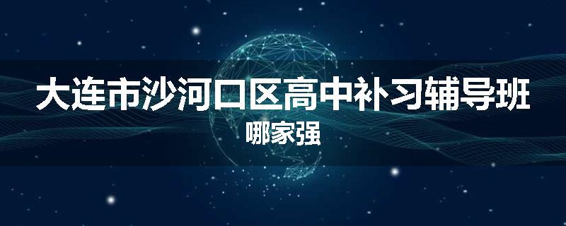 大连市沙河口区高中补习辅导班哪家强