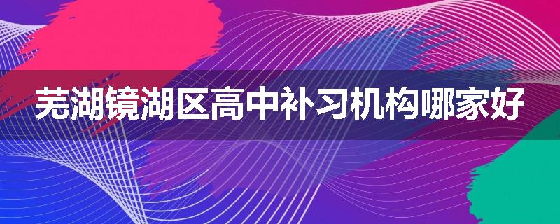 芜湖镜湖区高中补习机构哪家好