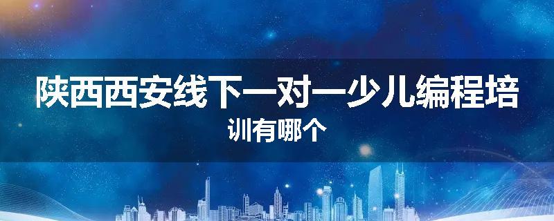 陕西西安线下一对一少儿编程培训有哪个