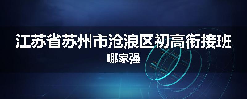 江苏省苏州市沧浪区初高衔接班哪家强