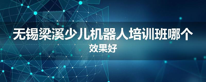 无锡梁溪少儿机器人培训班哪个效果好